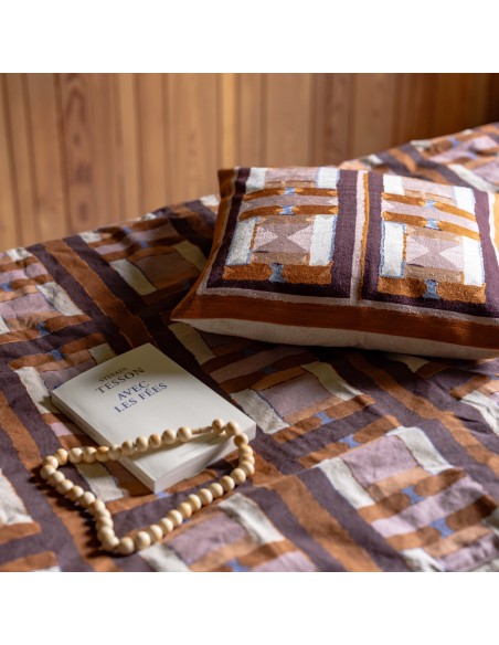 THROW VIVARAISE TAHO VERT DE GRIS 135X200 55% RECYCLED LINEN 45% COTTON