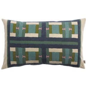 CUSHION VIVARAISE TAHO VERT DE GRIS 40X65 55% RECYCLED...