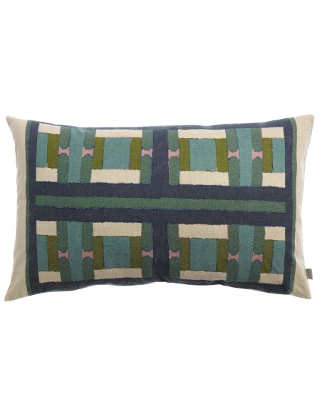 CUSHION VIVARAISE TAHO VERT DE GRIS 40X65 55% RECYCLED LINEN 45% COTTON