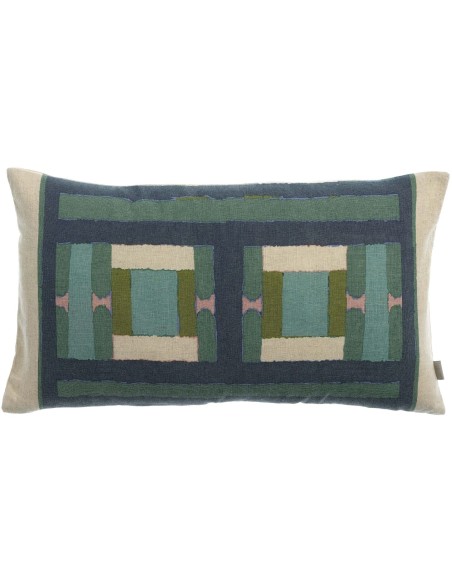 CUSHION VIVARAISE TAHO VERT DE GRIS 30X50 55% RECYCLED LINEN 45% COTTON