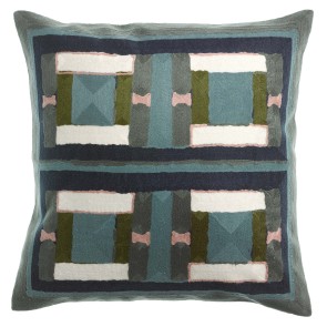 CUSHION VIVARAISE TAHO VERT DE GRIS 45X45 100% COTTON