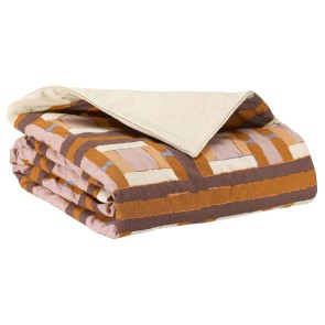 SOFA RUNNER VIVARAISE TAHO CUIVRE 85X200 55% RECYCLED...