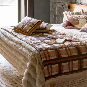 SOFA RUNNER VIVARAISE TAHO CUIVRE 85X200 55% RECYCLED... 2