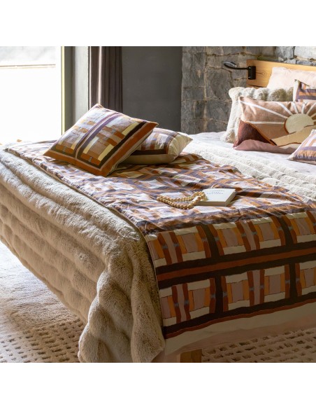 SOFA RUNNER VIVARAISE TAHO CUIVRE 85X200 55% RECYCLED LINEN 45% COTTON