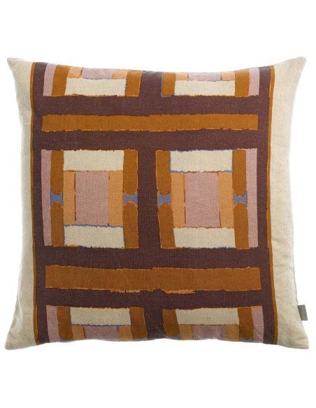 CUSHION VIVARAISE TAHO CUIVRE 45X45 55% RECYCLED LINEN 45% COTTON