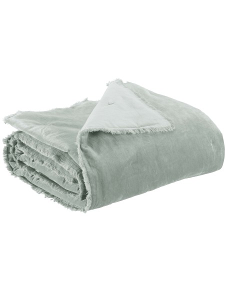 THROW VIVARAISE FARA TITANE 135X200 100% VELVET COTTON