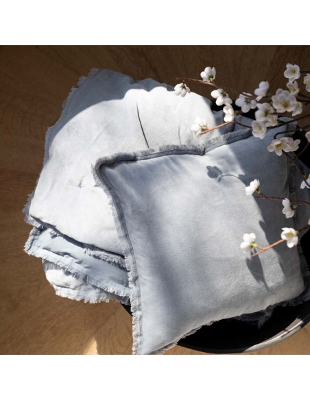 CUSHION VIVARAISE FARA TITANE 45X45 100% VELVET COTTON