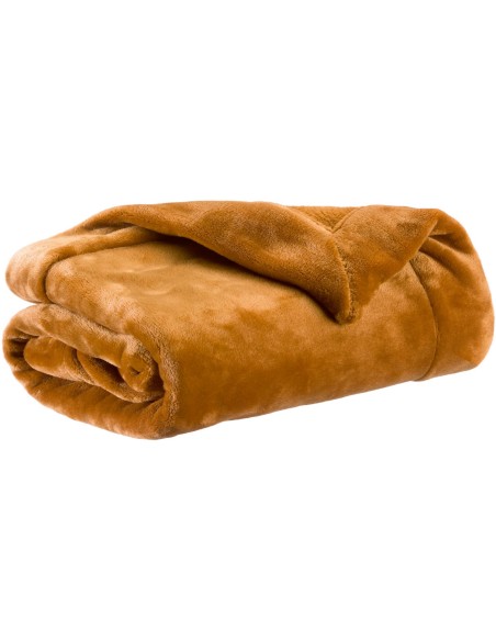 SOFA BLANKET VIVARAISE TENDER SAFRAN 150×200 100% POLYESTER