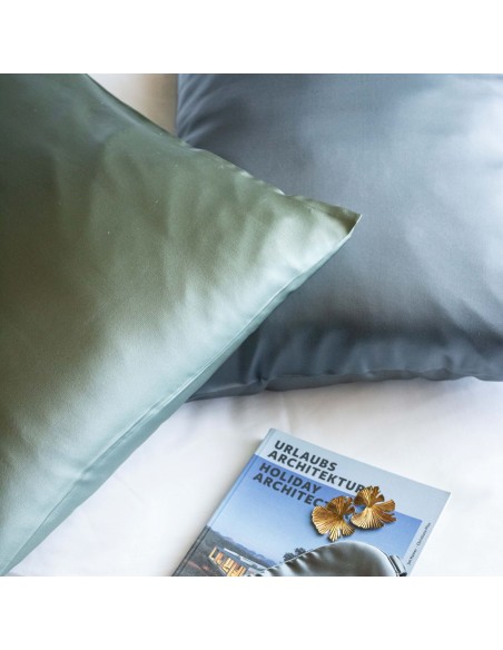 ΜΕΤΑΞΩΤΗ ΜΑΞΙΛΑΡΟΘΗΚΗ ASHLEY VERT DE GRIS 50x75 100% ΜΕΤΑΞΙ ΜΟΥΡΙΑΣ