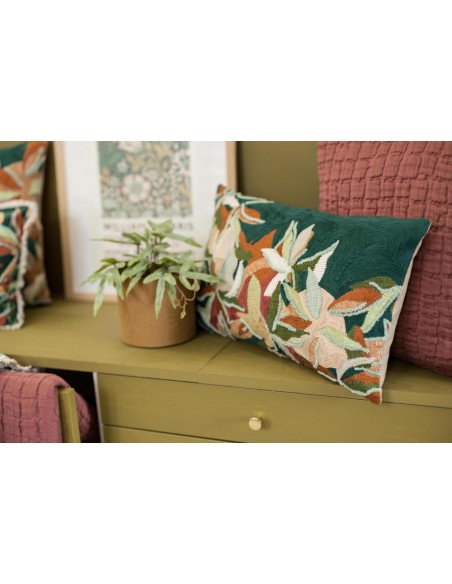 CUSHION VIVARAISE ALINA PETROLE 30x50 100%COTTON