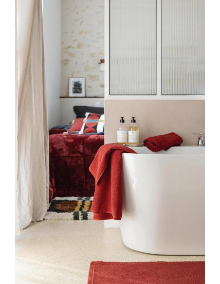 BODY TOWEL VIVARAISE BORA GERANIUM 90x150 100% COTTON