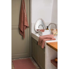 FACE TOWEL VIVARAISE BORA TERRACOTTA 50x100 100% COTTON 2