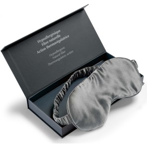 SLEEP MASK VIVARAISE ASHLEY CENDRE 9X23 MULBERRY SILK 2