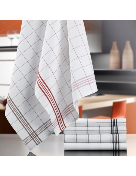KITCHEN TOWEL WINKLER CARREAUX TAUPE 50x70 100% COTTON