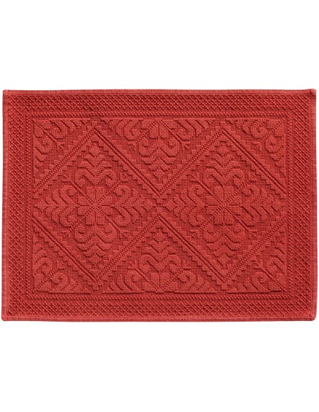 BATHMAT VIVARAISE ENZO BRIQUE 54x64 100% COTTON