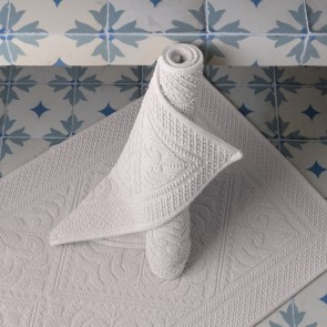 BATHMAT VIVARAISE ENZO NEIGE 54x64 100% COTTON 2