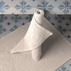 BATHMAT VIVARAISE ENZO CIMENT 54x110 100% COTTON 2