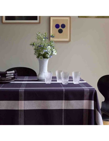 TABLECLOTH LA CERISE LA NONNA CAVIAR 160X250 100% ORGANIC COTTON