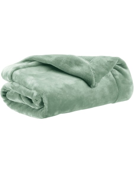 SOFA BLANKET VIVARAISE TENDER OPALINE 150×200 100% POLYESTER