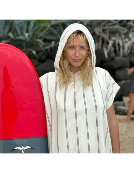 PONCHO LA CERISE MARINA PURPLE 95x80 100% ΟΡΓΑΝΙΚΟ ΒΑΜΒΑΚΙ