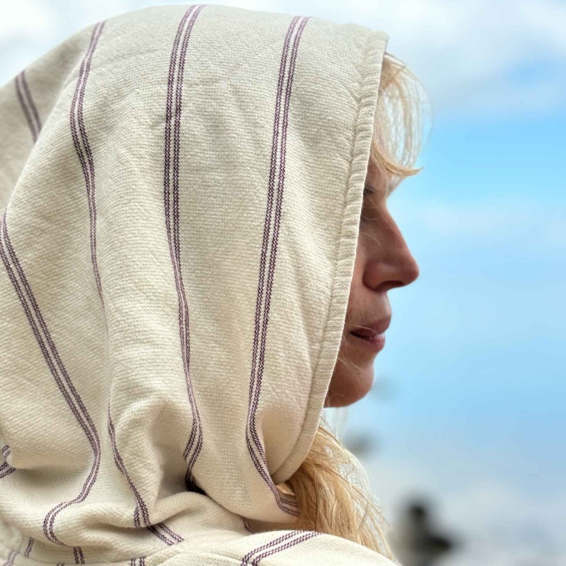 PONCHO LA CERISE MARINA PURPLE 95x80...