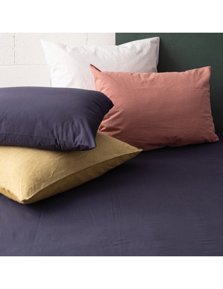 FITTED SHEET VIVARAISE CALITA 140x190 LIN 100% COTTON