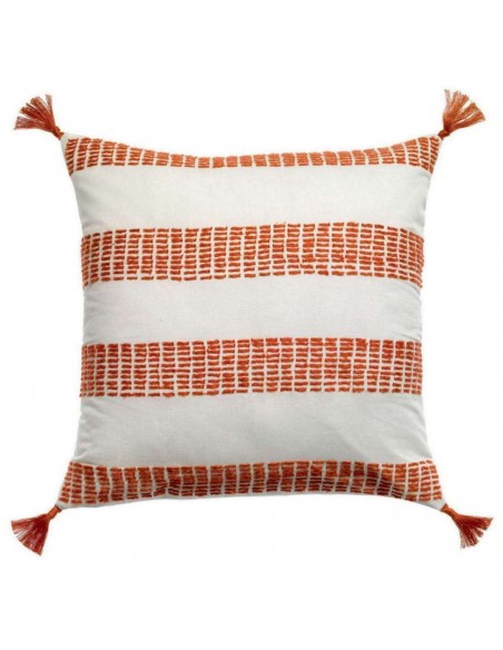 CUSHION VIVARAISE DIANA RAYURE MARMELADE 45×45 55% COTTON 45%LINEN