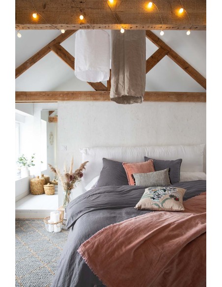 DUVET COVER VIVARAISE ZEFF LIT ORAGE 240x220 100% STONEWASHED LINEN