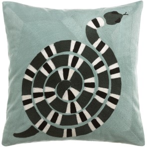 HANDMADE CUSHION VIVARAISE YOKA CIEL 45X45 100% COTTON