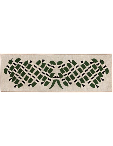 ΑΔΙΑΒΡΟΧΟΣ ΔΙΑΔΡΟΜΟΣ YOKA IMPRIME NATUREL 70X200 74%POLYPROPYLENE 26%POLYESTER