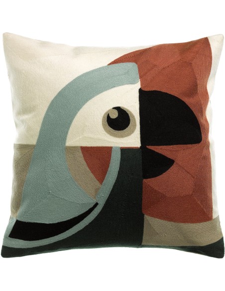HANDMADE CUSHION VIVARAISE LORO CIEL 45X45  100% COTTON