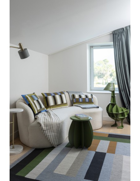 HANDMADE CUSHION VIVARAISE JASON CEDRE 40X65 100%COTTON