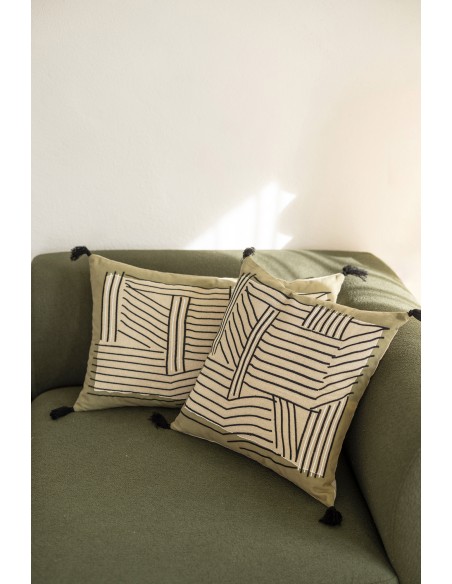 CUSHION VIVARAISE KORI CEDRE 40X65 100% COTTON