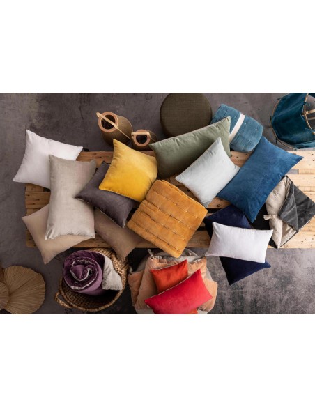 SOFA RUNNER VIVARAISE ELISE VERVEINE 80x180 100% VELVET COTTON