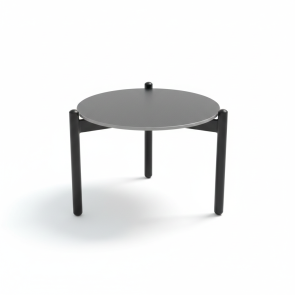 COFFEE TABLE LAGERI BLACK ALUMINIUM 50x H:40 CERAMIC SURFACE