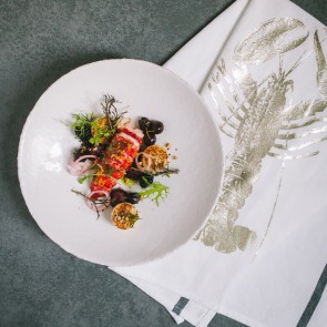 KITCHEN TOWEL LA CERISE HOMARD ORAGE 50X70 100% ORGANIC... 2