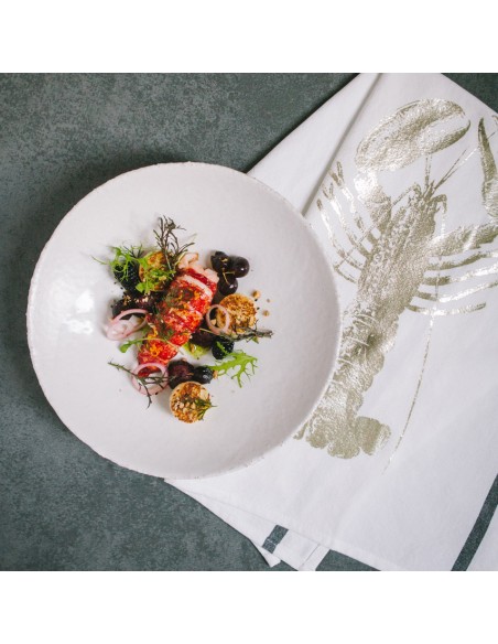 ΠΕΤΣΕΤΑ ΚΟΥΖΙΝΑΣ LA CERISE HOMARD ORAGE 50X70 100% ΟΡΓΑΝΙΚΟ ΒΑΜΒΑΚΙ