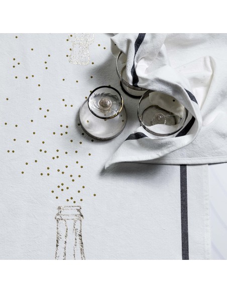 KITCHEN TOWEL LA CERISE PARTY ORAGE 50X70 100% ORGANIC COTTON