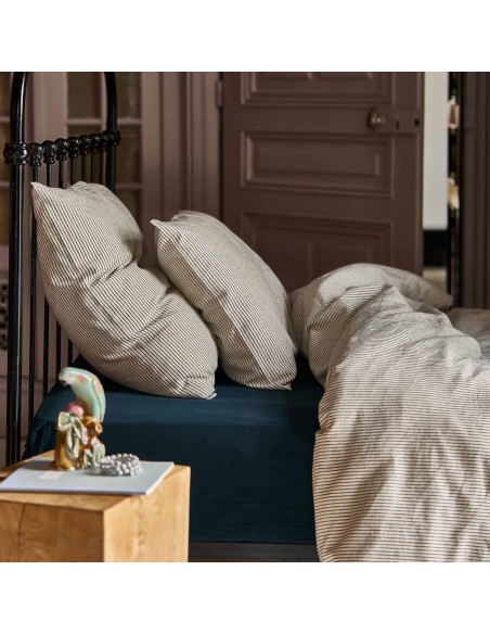 DUVET COVER LA CERISE LEONIE CAVIAR 220x240 100% ORGANIC COTTON