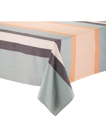 TABLECLOTH WINKLER YUNA AZUR 170x250  WITH PROTECTIVE COATING 100% RECYCLED COTTON