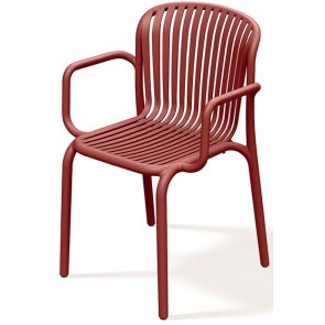 ΚΑΡΕΚΛΑ ΜΕ ΜΠΡΑΤΣΑ BRENE ΚΟΚΚΙΝΗ PP GLASS FIBER 57x53x82...