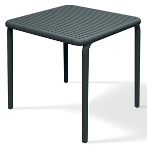 OUTDOOR DINING TABLE BRENE BLACK PP - GLASS FIBERS 80x80x75