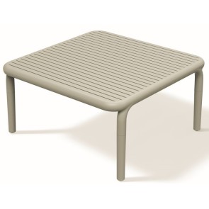 OUTDOOR COFFEE TABLE BRENE BEIGE PP - GLASS FIBERS 80x80x40