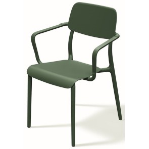 OUTDOOR CHAIR RIMO GREEN PP GLASS FIBER 57x55x84