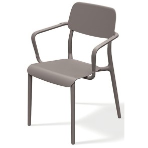 OUTDOOR CHAIR RIMO TAUPE PP GLASS FIBER 57x55x84