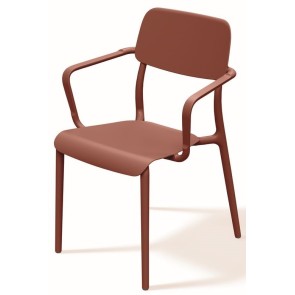 OUTDOOR CHAIR RIMO BURNT BRICK  PP GLASS FIBER 57x55x84