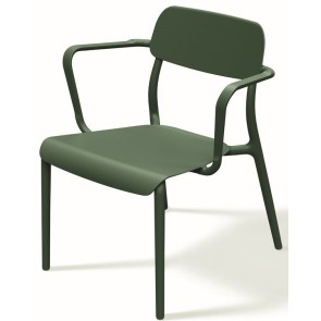 OUTDOOR ARMCHAIR RIMO GREEN PP GLASS FIBER 62x62x75