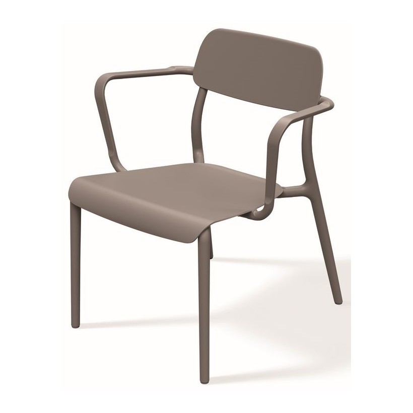 OUTDOOR ARMCHAIR RIMO TAUPE PP GLASS...