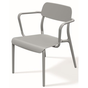 OUTDOOR ARMCHAIR RIMO GREΥ PP GLASS FIBER 62x62x75