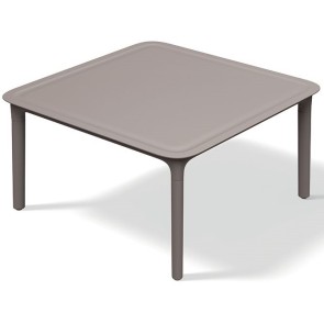 OUTDOOR COFFEE TABLE RIMO TAUPE PP GLASS FIBER 77x77x40